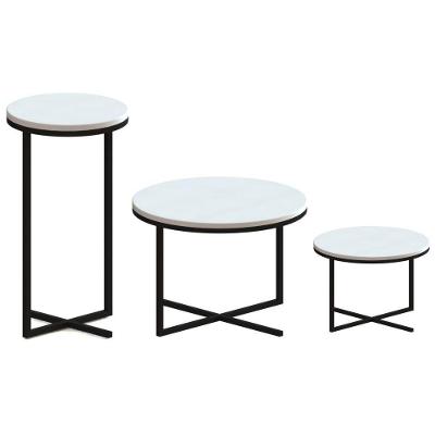 Conjunto Mesas De Centro Volpi Branco - Artesano