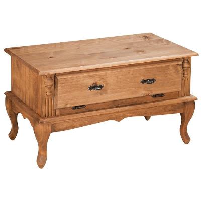 Mesa de Centro Antique Com 02 Gavetas Basculantes 1006 Garapa Verniz