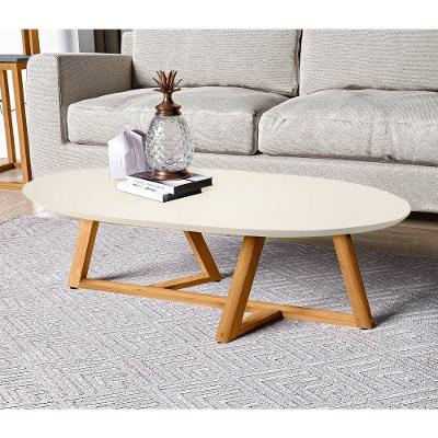 Mesa De Centro Jasper Off White Amêndoa