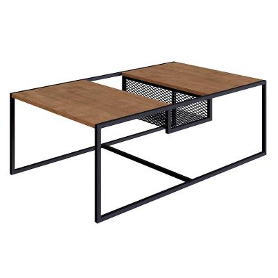 Mesa De Centro New Vermont E Preto 100 Cm - D'rossi