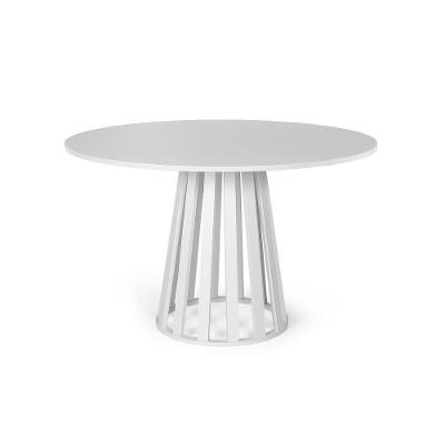 Mesa De Jantar Redonda 4 Lugares 90cm Tália Branca Straub Web