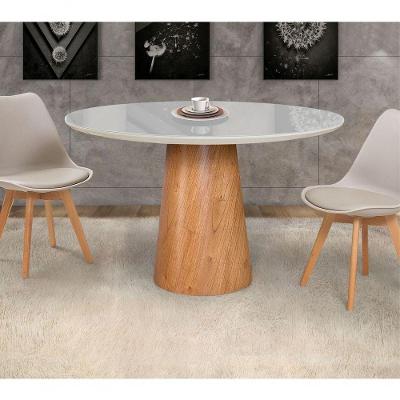 Mesas De Jantar Cone Cor Off White Diâmetro 1m