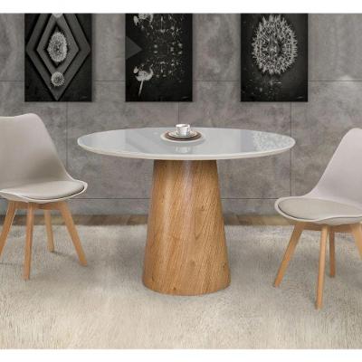 Mesas De Jantar Cone Cor Off White Diâmetro 90cm