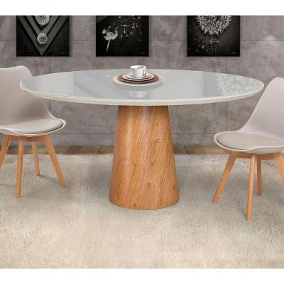 Mesas De Jantar Cone Cor Off White Diâmetro 1,20m