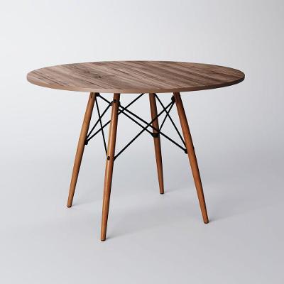 Mesa Eiffel Wood Amêndoa 110 Cm - Cor: Marrom