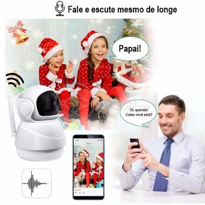 Câmera Ip C360 De Segurança Wifi 2 Antenas Robô Hd 1080P Sem Fio Jortan Áudio Visão Noturna - 8166Xp