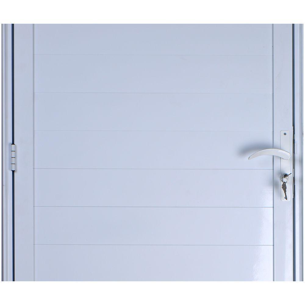 Porta De Alumínio Lambril 2,10 X 0,70 Esquerda Branco - 4