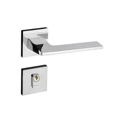 Fechadura Sara Cromada Roseta Quadrada 40mm Pado Externa