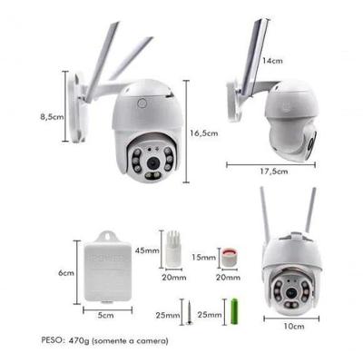 Câmera Speed Dome Ip Wifi Externa Ptz Ultra Hd 5 Mp