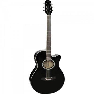Violao Mini-jumbo Cutaway Aco Gsf-1d Preto Giannini