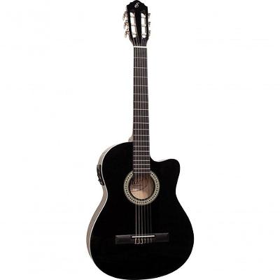 Violão Eletroacústico Flat Nylon Cutaway Nf-14 Ceq Bk Preto