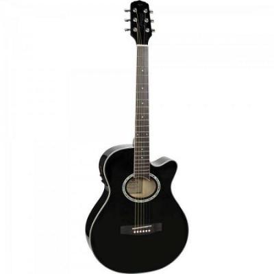 Violao Mini-jumbo Cutaway Aco Gsf-1d Preto Giannini