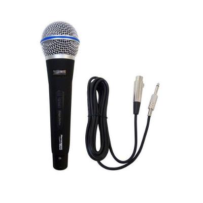 Microfone Dinâmico Profissonal com Cabo 4 Metros Performance Sound