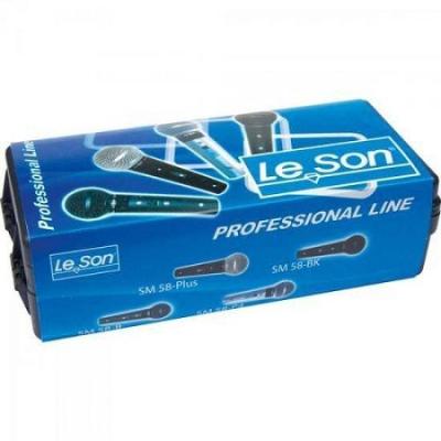 Microfone Profissional com Fio SM58B Cardióide Preto Metálico Leson