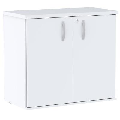 Armário Baixo Pe25 Pandin 80 Cm (Largura) Em Mdp Liso Branco Com Duas Portas