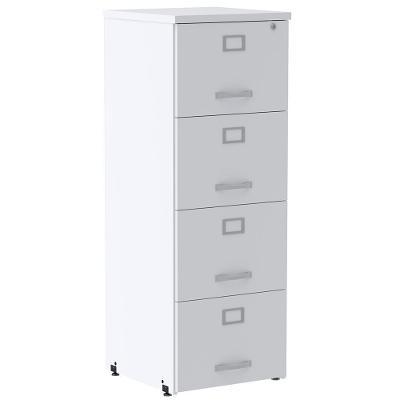 Armário De Arquivo Oficio Pe25 Pandin 45,70 Cm (Largura) Em Mdp Liso Branco 4 Gavetas