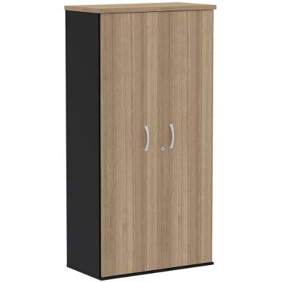 Armário Alto Pe25 Pandin 79,20 Cm (Largura) Em Mdp Noce Naturalle E Preto Com Duas Portas