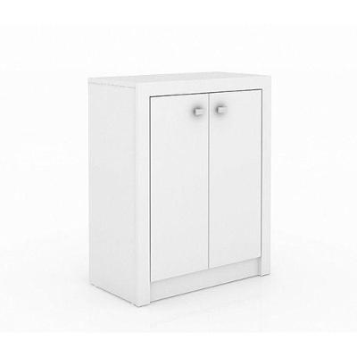 Armário Baixo para Escritório 02 Portas Branco Tecno Mobili