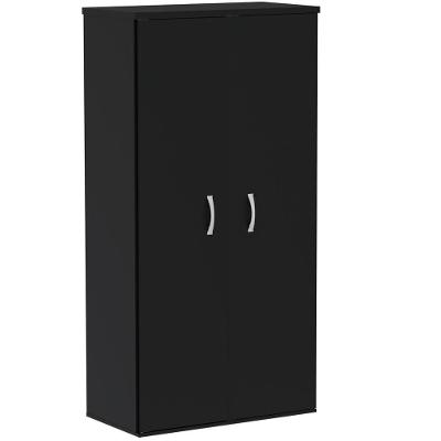 Armário Alto Pe25 Pandin 79,20 Cm (Largura) Em Mdp Liso Preto Com Duas Portas