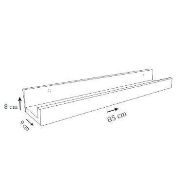 Prateleira Esmalteria Simples Multiuso 85 Cm Natural Mdf Cru