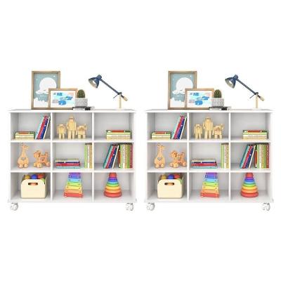 Kit 2 Nichos Organizadores Multifuncionais Com Rodízios Toys Q01 Branco