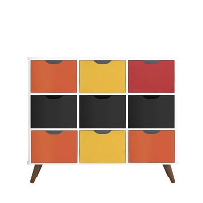Nicho Organizador Branco 9gvs Preto/Colorida 108 X 92,5Cm
