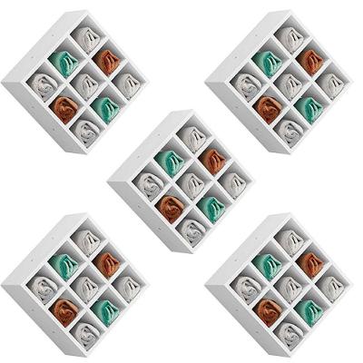 Kit 05 Nichos Porta Toalhas 09 Lugares 40x40cm Branco