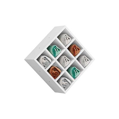 Nicho Porta Toalhas 09 Lugares 40x40cm Branco