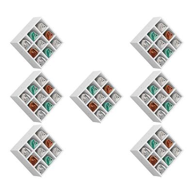 Kit 07 Nichos Porta Toalhas 09 Lugares 40x40cm Branco
