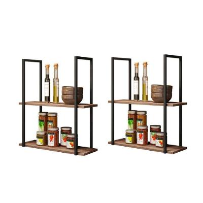 Kit 2 Prateleiras Decorativas Multifuncional Demolição/preto