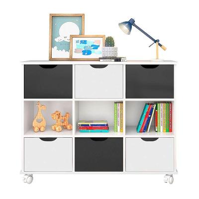 Nicho Organizador C/ 6 Gavetas Q01 Branco/Preto E Branco