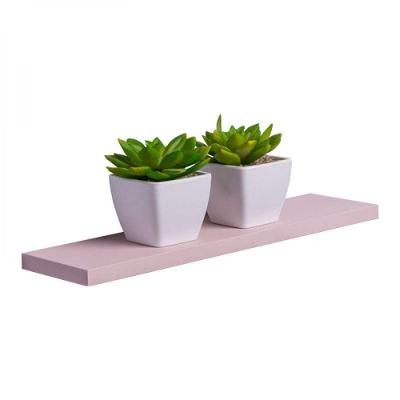 Prateleira 50 X 20cm Rosa Claro Suporte Invisível
