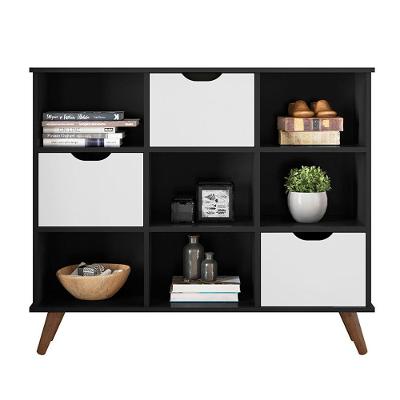 Nicho Organizador C/ 3 Gavetas Q01 Preto/Branco