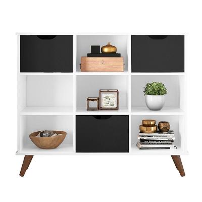 Nicho Organizador C/ 3 Gavetas Q01 Branco/Preto