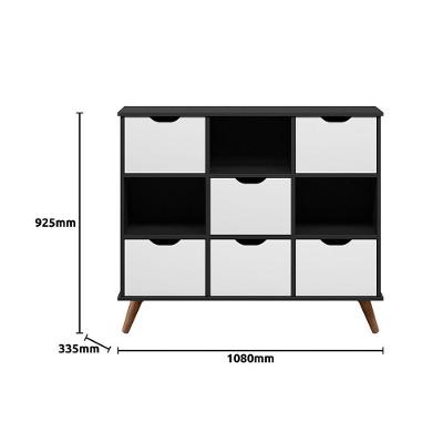 Nicho Organizador C/ 6 Gavetas Q01 Preto/Branco