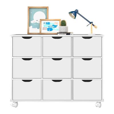 Nicho Organizador C/ 9 Gavetas C/ Rodízio Q01 Branco/Branco