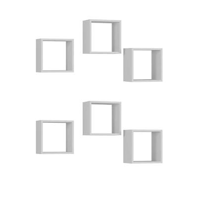 Kit 6 Nichos Organizador 30x30cm Branco