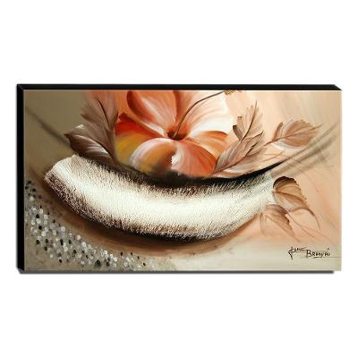 Quadro De Pintura Hibisco 60X105Cm-1484