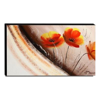 Quadro De Pintura Papoulas 60X105Cm-1474