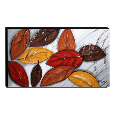 Quadro De Pintura Folhagens 60X105Cm-1137