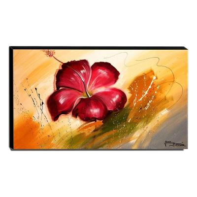 Quadro De Pintura Hibisco 60X105Cm-1540