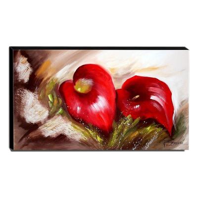 Quadro De Pintura Copos De Leite 60X105Cm-1639