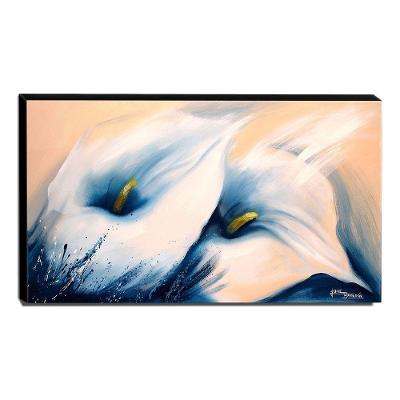 Quadro De Pintura Copo De Leite 60X105Cm-1541