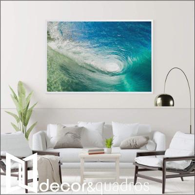 Quadro Ondas 90x60 Cm Tecido Canvas