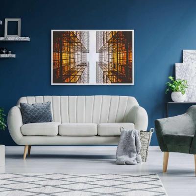 Quadro Arquitetura Espelhos 120x80 Cm Tecido Canvas