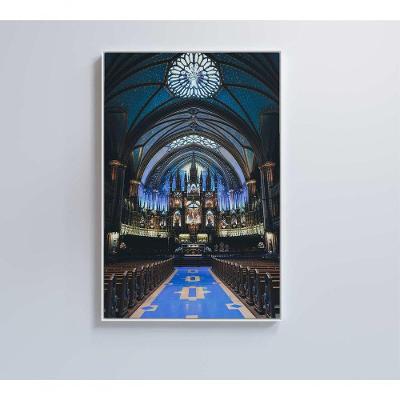 Quadro Arquitetura Igreja Gótica 40x60 Cm Tecido Canvas
