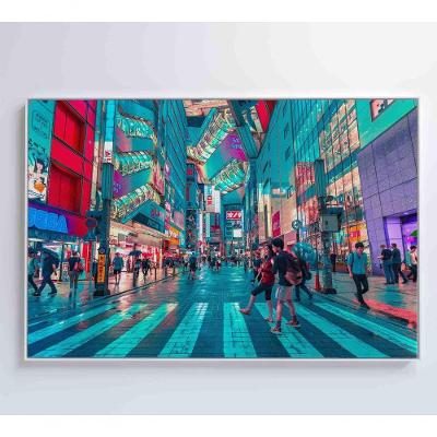 Quadro Rua Em Tókio 120x80 Cm Tecido Canvas