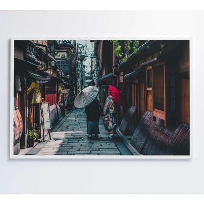 Quadro Viela Festival Japonês 120x80 Cm Tecido Canvas