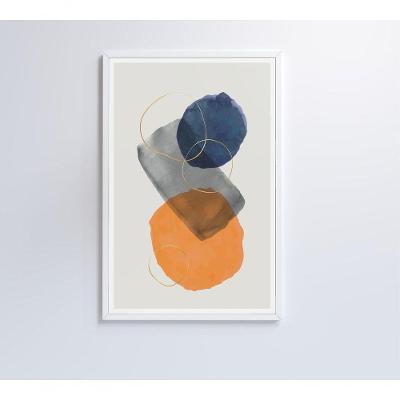 Quadro Abstrato Círculo 2 40x60 Cm Vidro Impresso