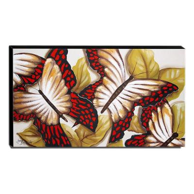 Quadro De Pintura Borboleta 70X120Cm-1671
